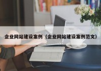 企业网站建设案例（企业网站建设案例范文）